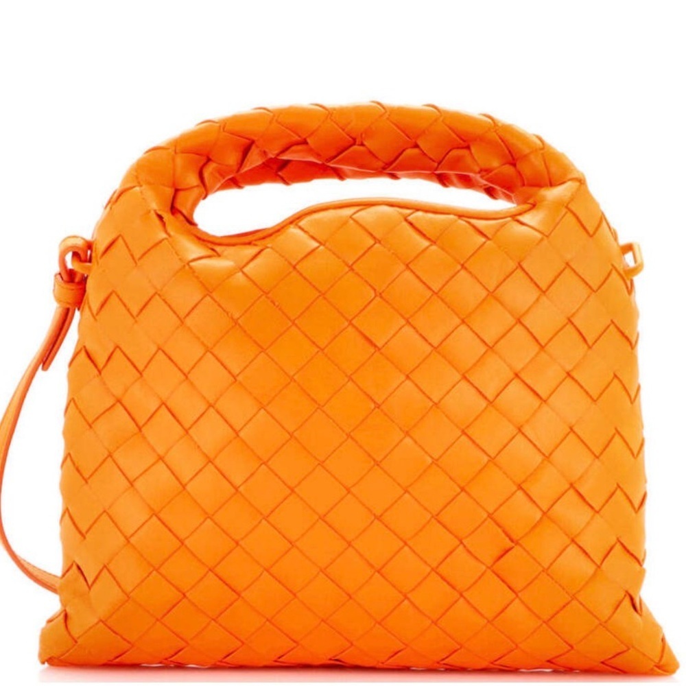 Bottega Veneta Orange mini hop  Leather Bag msrp 3400$